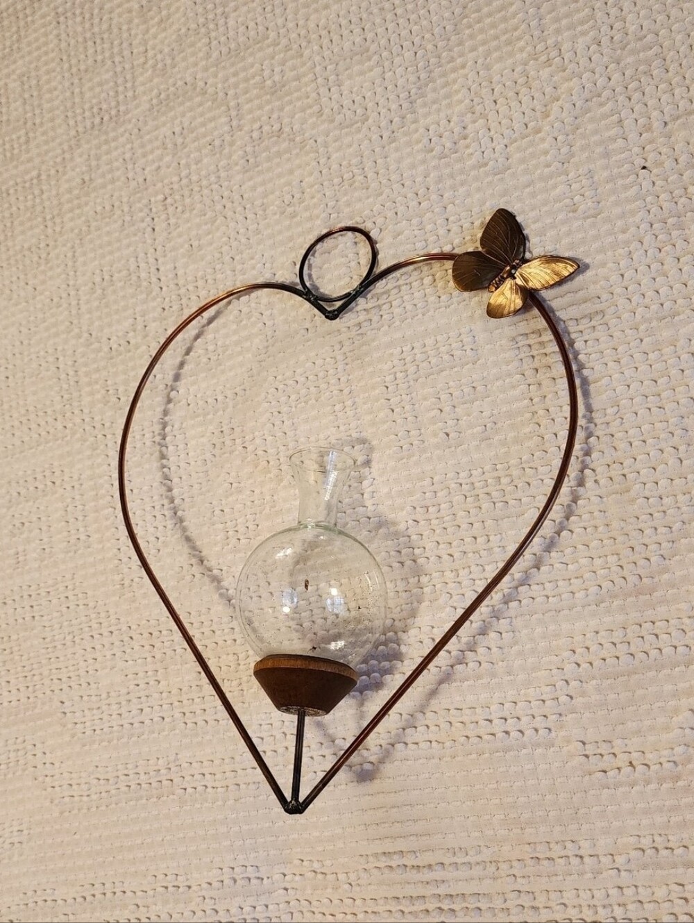 The Brass Butterfly Heart-Shaped Propogation Hanger Decor